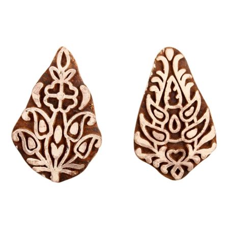 Set of 2 Piece New Mix Wooden Printing Block